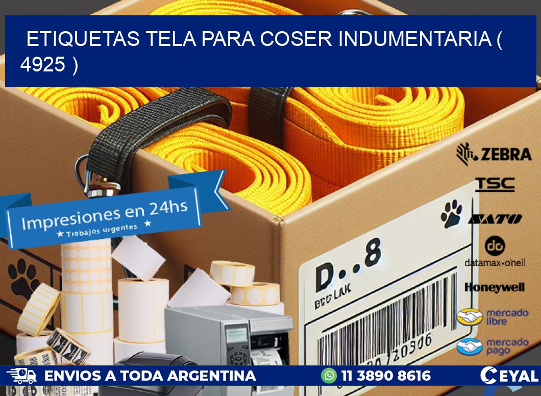 ETIQUETAS TELA PARA COSER INDUMENTARIA ( 4925 )