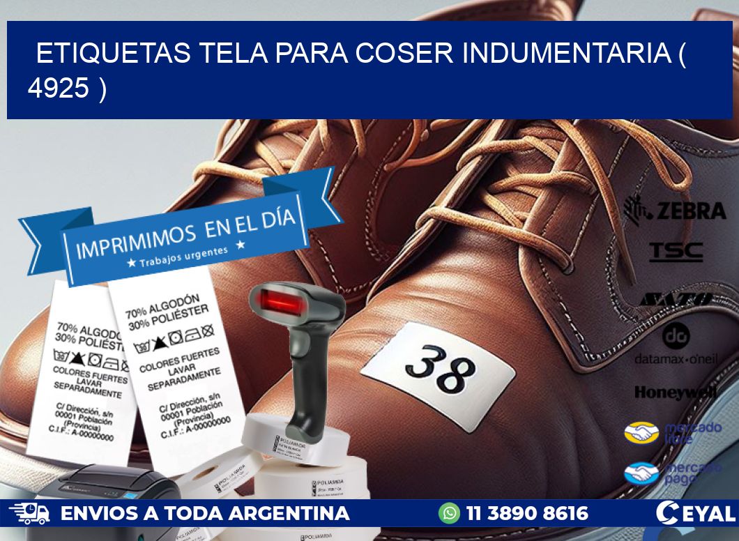 ETIQUETAS TELA PARA COSER INDUMENTARIA ( 4925 )