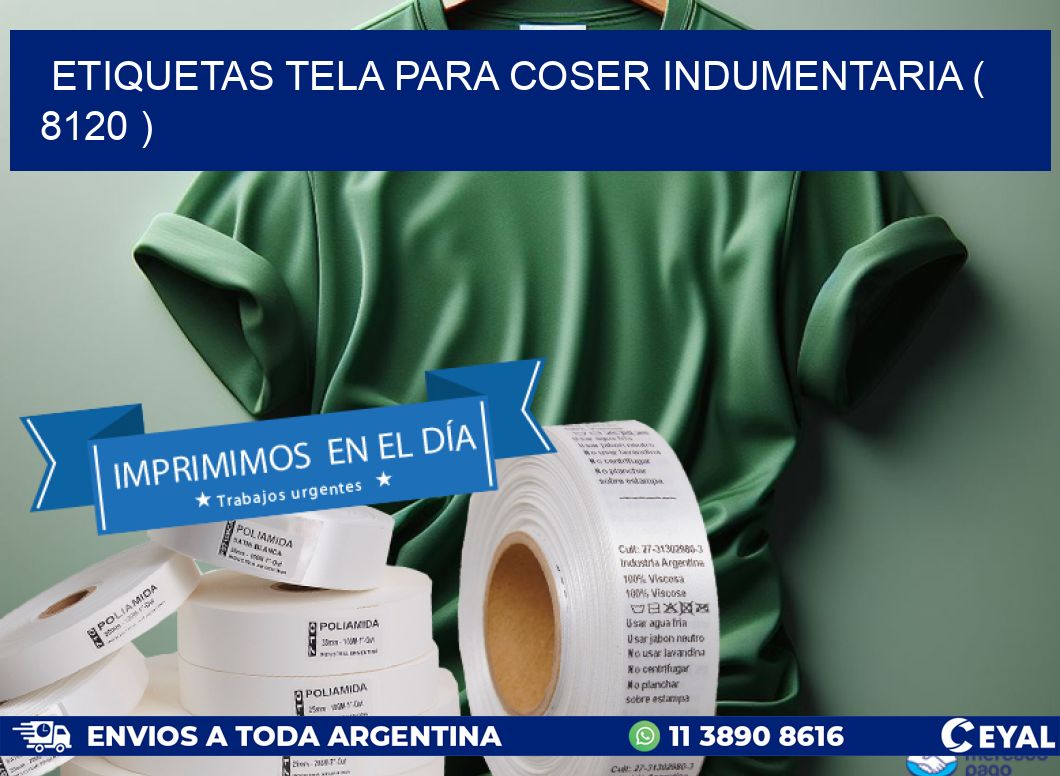 ETIQUETAS TELA PARA COSER INDUMENTARIA ( 8120 )