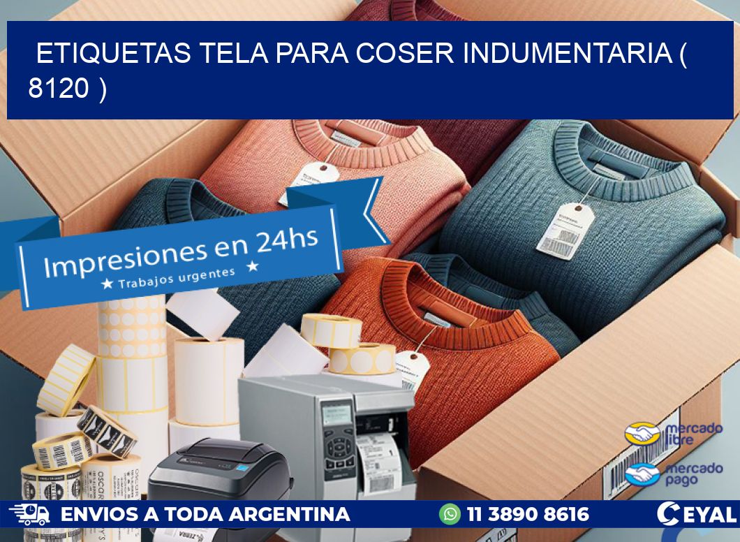 ETIQUETAS TELA PARA COSER INDUMENTARIA ( 8120 )