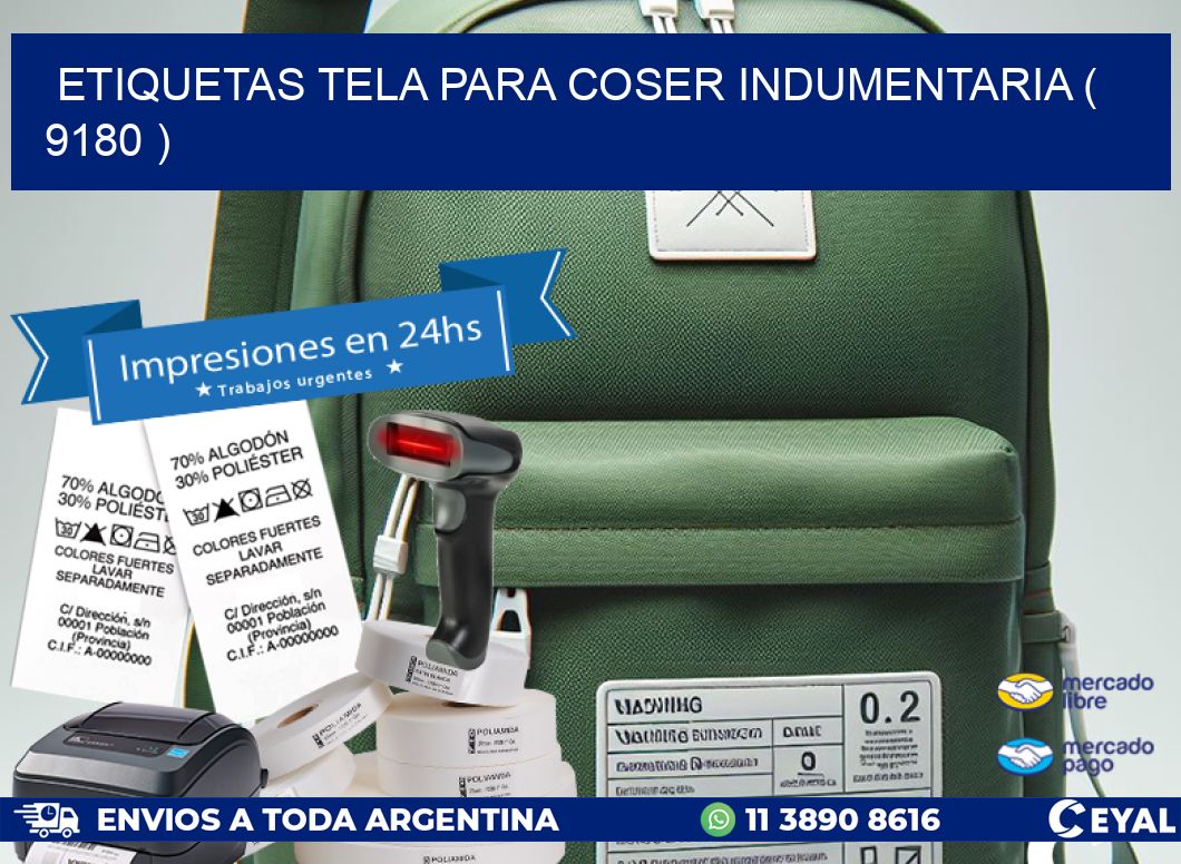ETIQUETAS TELA PARA COSER INDUMENTARIA ( 9180 )