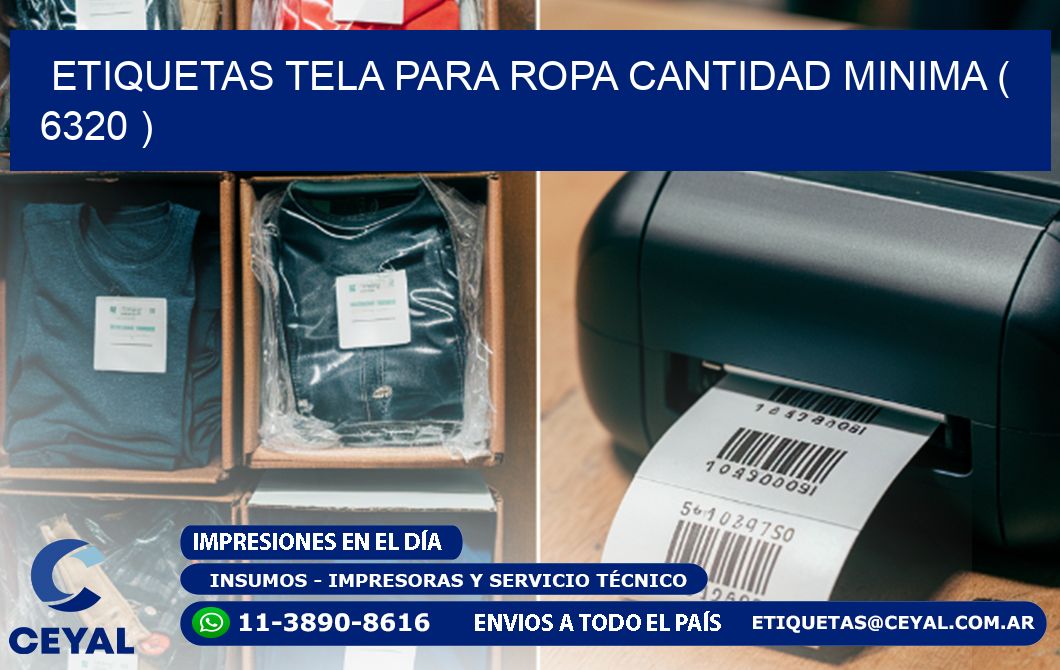 ETIQUETAS TELA PARA ROPA CANTIDAD MINIMA ( 6320 )