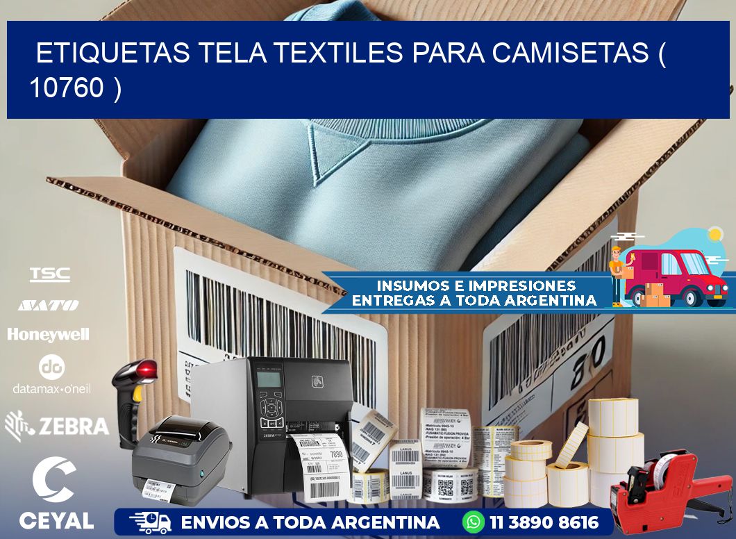 ETIQUETAS TELA TEXTILES PARA CAMISETAS ( 10760 )