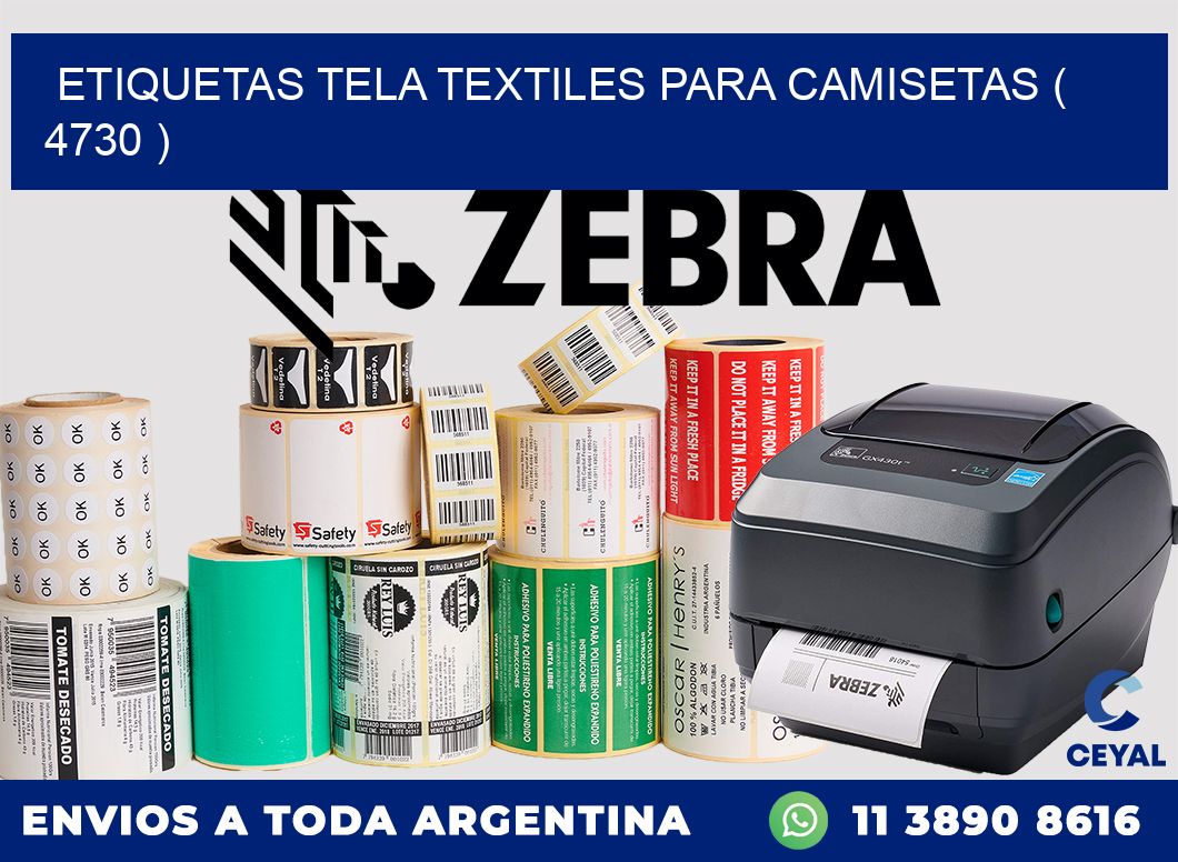 ETIQUETAS TELA TEXTILES PARA CAMISETAS ( 4730 )