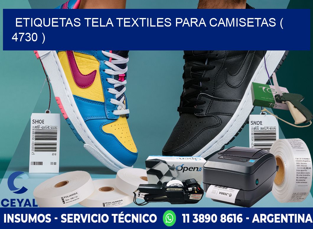ETIQUETAS TELA TEXTILES PARA CAMISETAS ( 4730 )