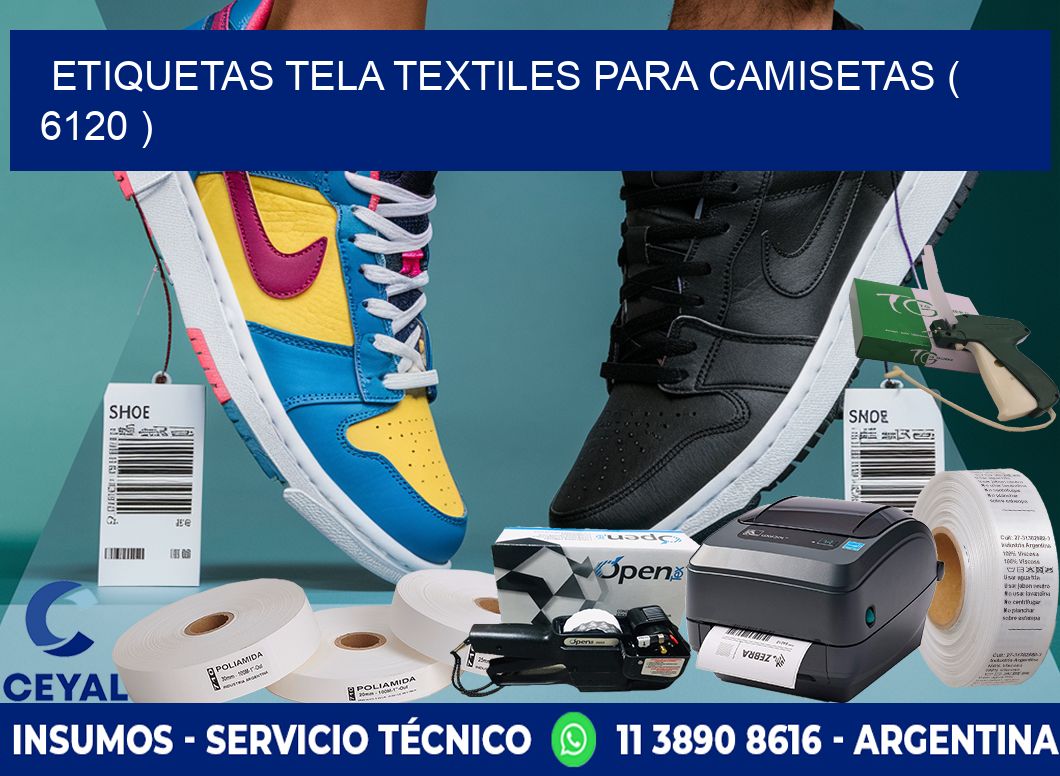 ETIQUETAS TELA TEXTILES PARA CAMISETAS ( 6120 )