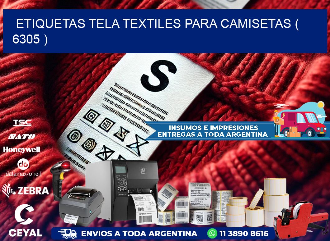 ETIQUETAS TELA TEXTILES PARA CAMISETAS ( 6305 )