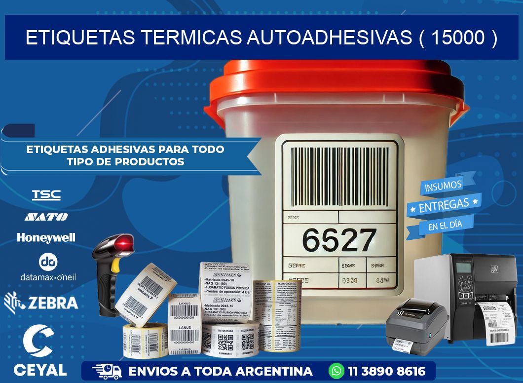 ETIQUETAS TERMICAS AUTOADHESIVAS ( 15000 )
