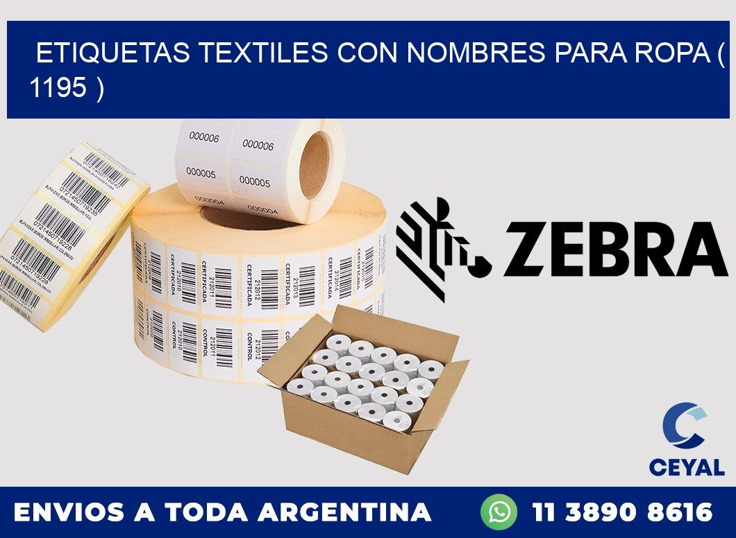 ETIQUETAS TEXTILES CON NOMBRES PARA ROPA ( 1195 )