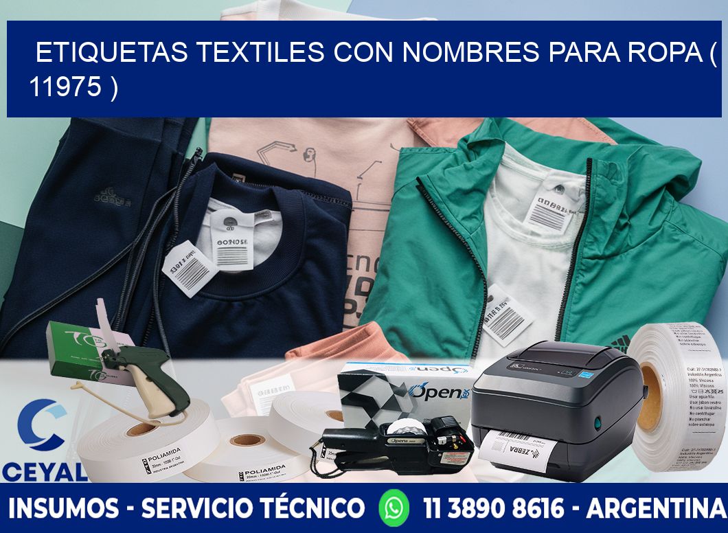 ETIQUETAS TEXTILES CON NOMBRES PARA ROPA ( 11975 )