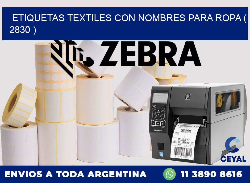 ETIQUETAS TEXTILES CON NOMBRES PARA ROPA ( 2830 )