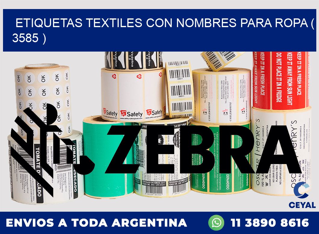 ETIQUETAS TEXTILES CON NOMBRES PARA ROPA ( 3585 )