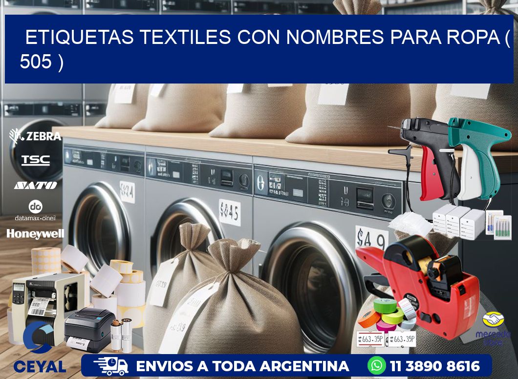 ETIQUETAS TEXTILES CON NOMBRES PARA ROPA ( 505 )