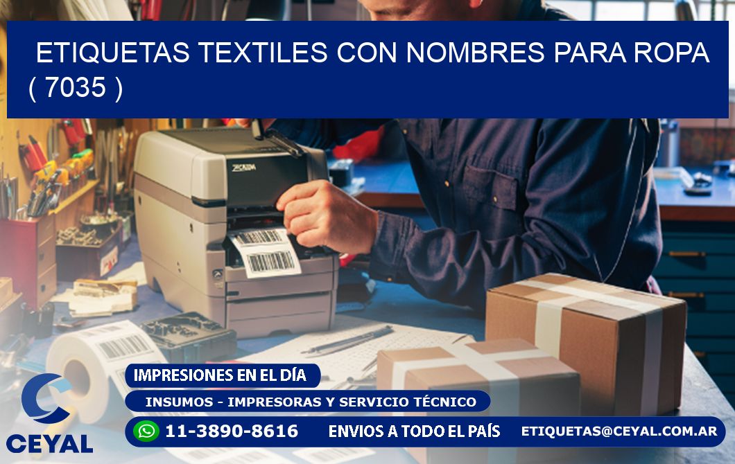 ETIQUETAS TEXTILES CON NOMBRES PARA ROPA   ( 7035 )