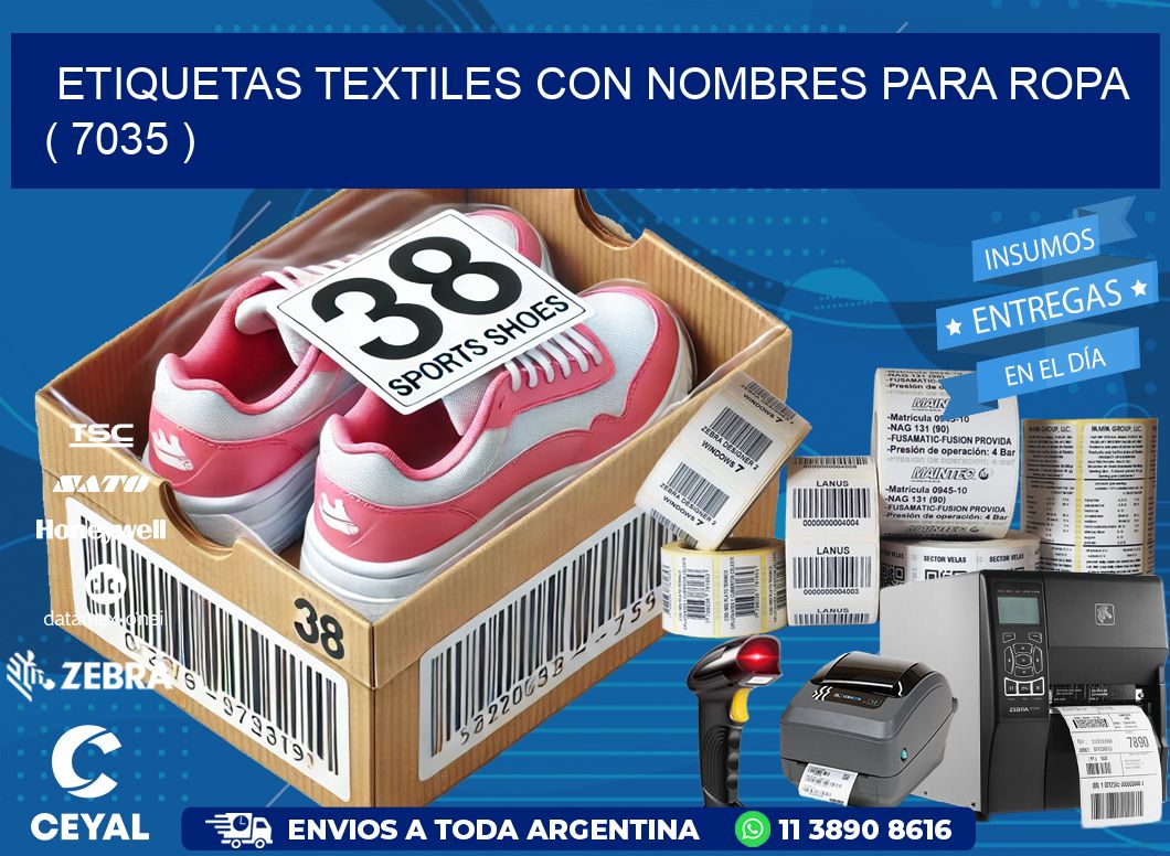 ETIQUETAS TEXTILES CON NOMBRES PARA ROPA   ( 7035 )