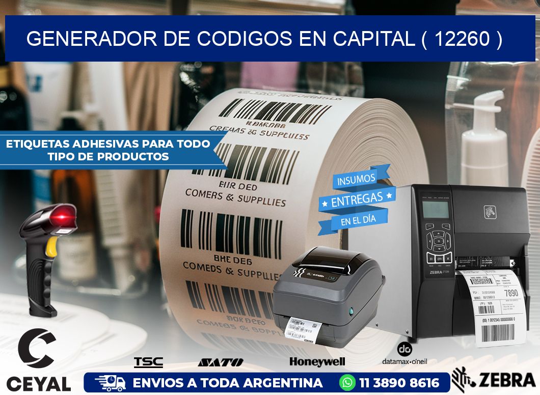 GENERADOR DE CODIGOS EN CAPITAL ( 12260 )