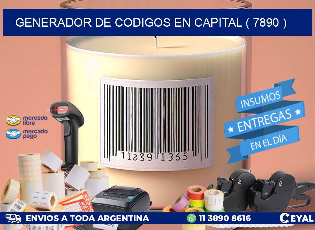 GENERADOR DE CODIGOS EN CAPITAL ( 7890 )