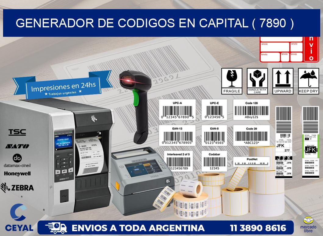 GENERADOR DE CODIGOS EN CAPITAL ( 7890 )