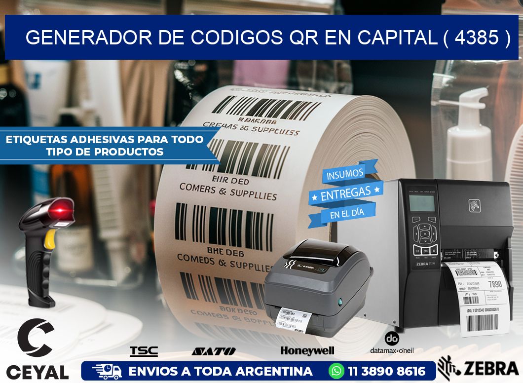 GENERADOR DE CODIGOS QR EN CAPITAL ( 4385 )