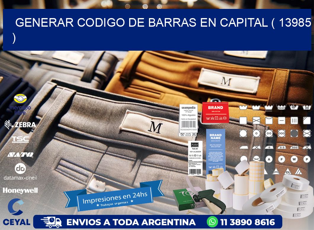 GENERAR CODIGO DE BARRAS EN CAPITAL ( 13985 )