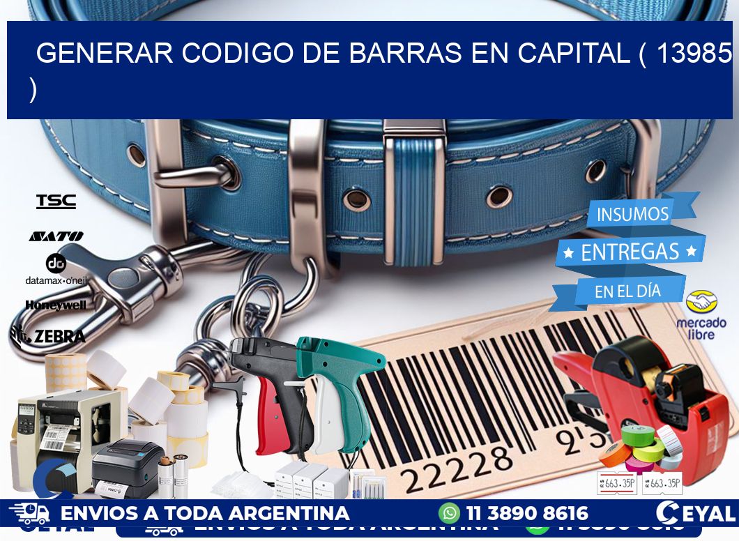GENERAR CODIGO DE BARRAS EN CAPITAL ( 13985 )