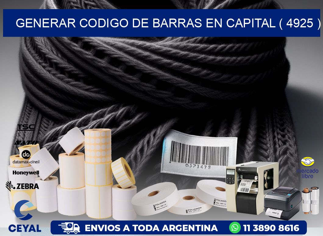 GENERAR CODIGO DE BARRAS EN CAPITAL ( 4925 )