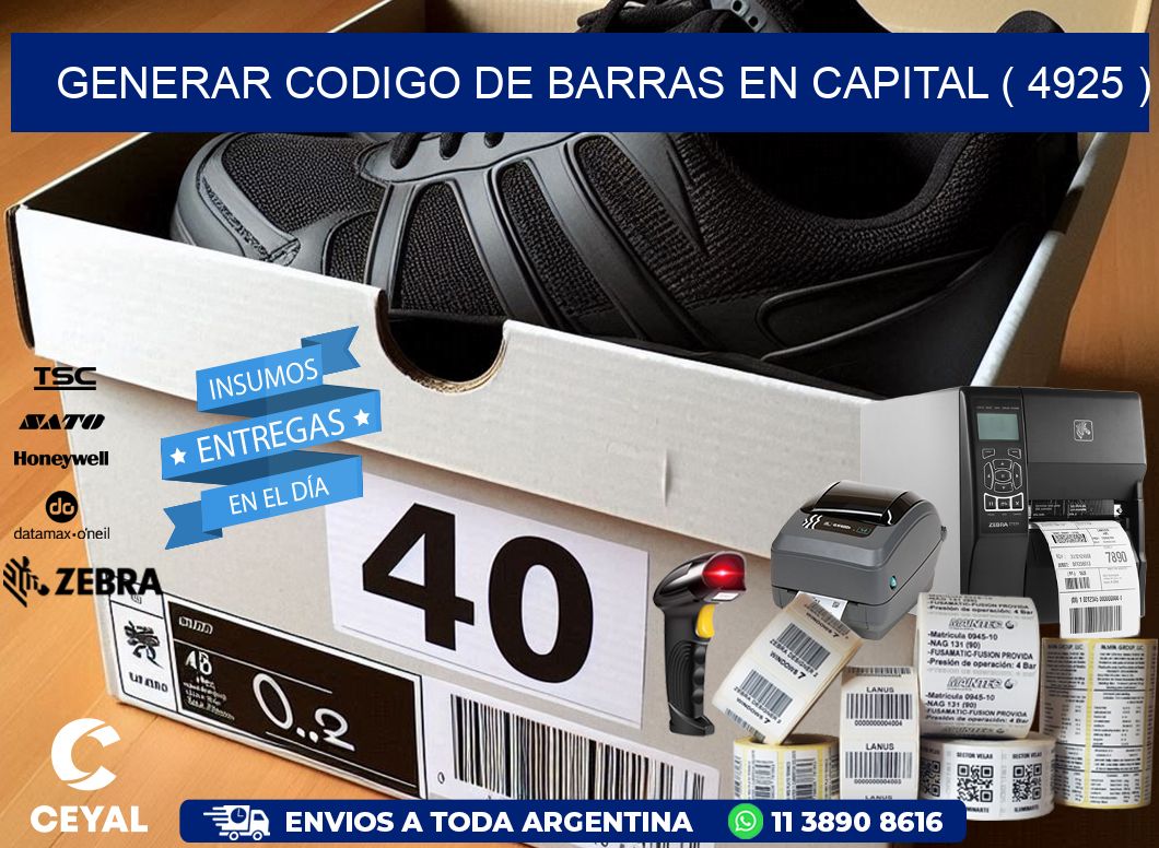 GENERAR CODIGO DE BARRAS EN CAPITAL ( 4925 )