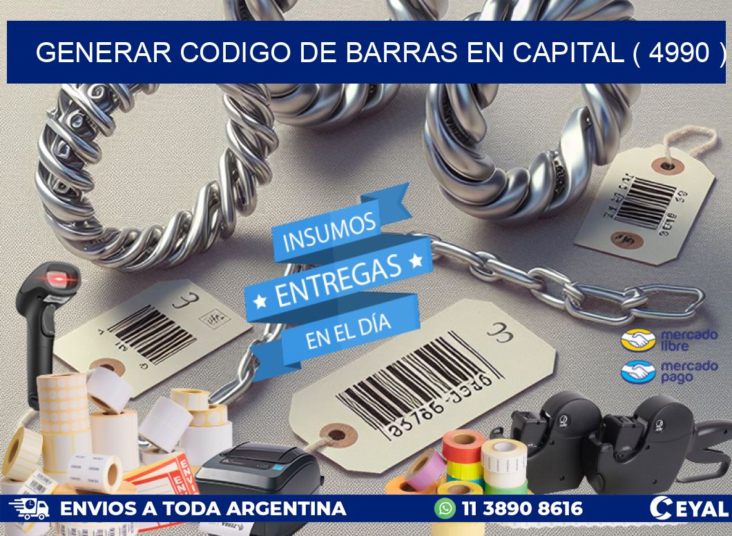 GENERAR CODIGO DE BARRAS EN CAPITAL ( 4990 )