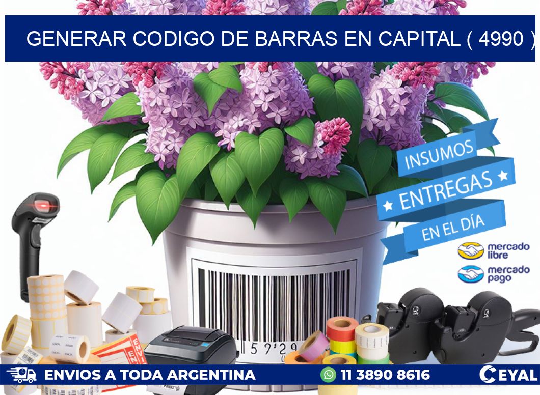 GENERAR CODIGO DE BARRAS EN CAPITAL ( 4990 )