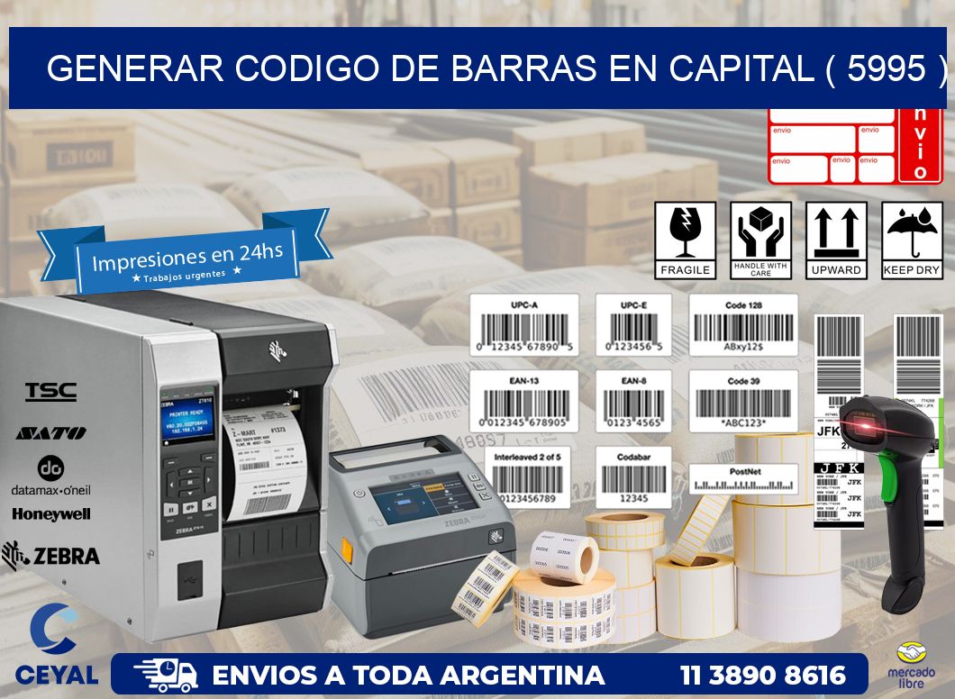 GENERAR CODIGO DE BARRAS EN CAPITAL ( 5995 )