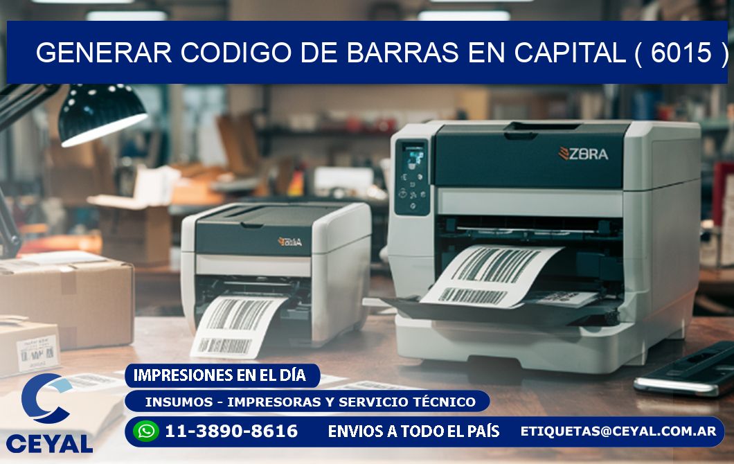 GENERAR CODIGO DE BARRAS EN CAPITAL ( 6015 )