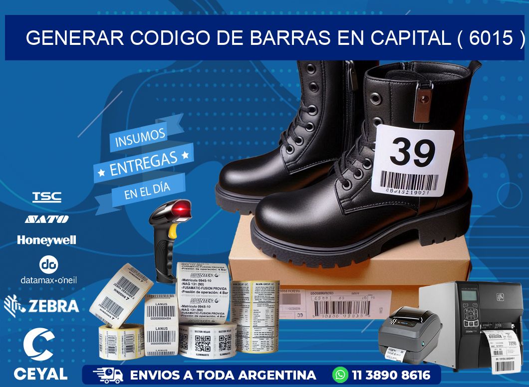 GENERAR CODIGO DE BARRAS EN CAPITAL ( 6015 )