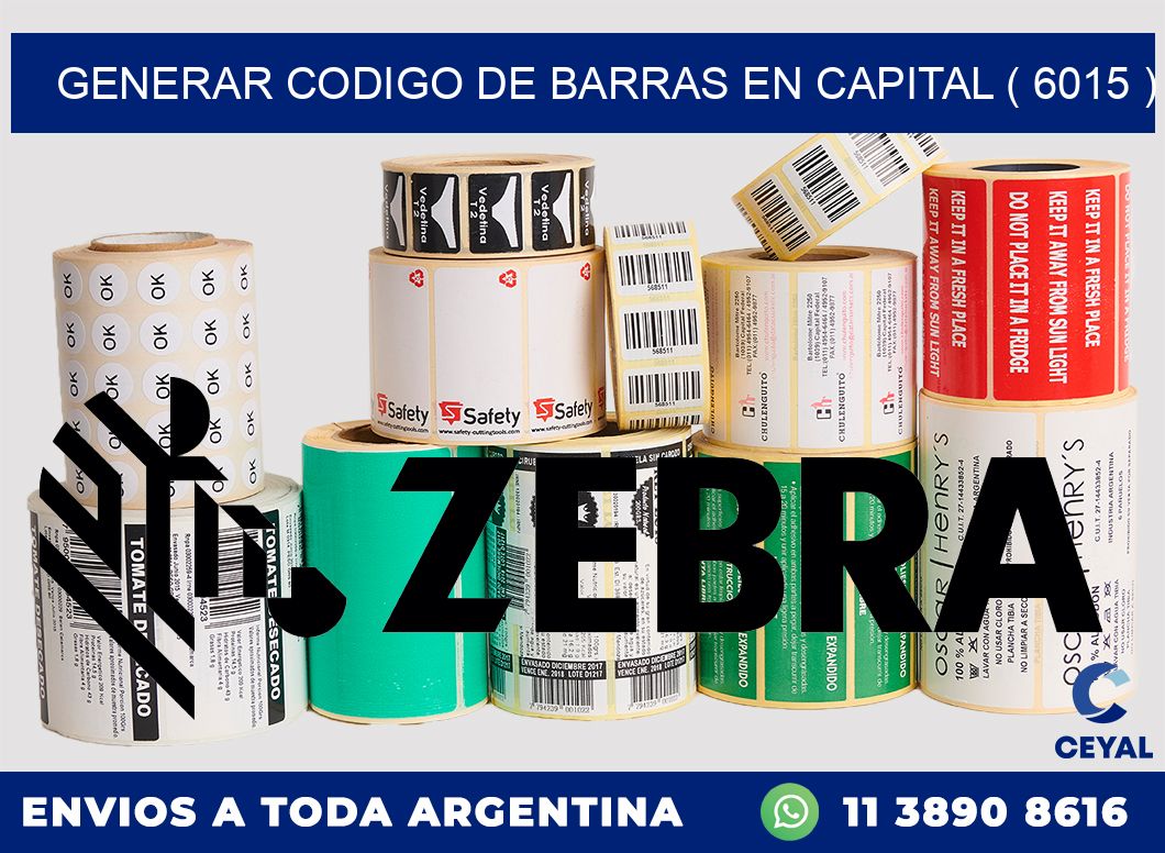 GENERAR CODIGO DE BARRAS EN CAPITAL ( 6015 )