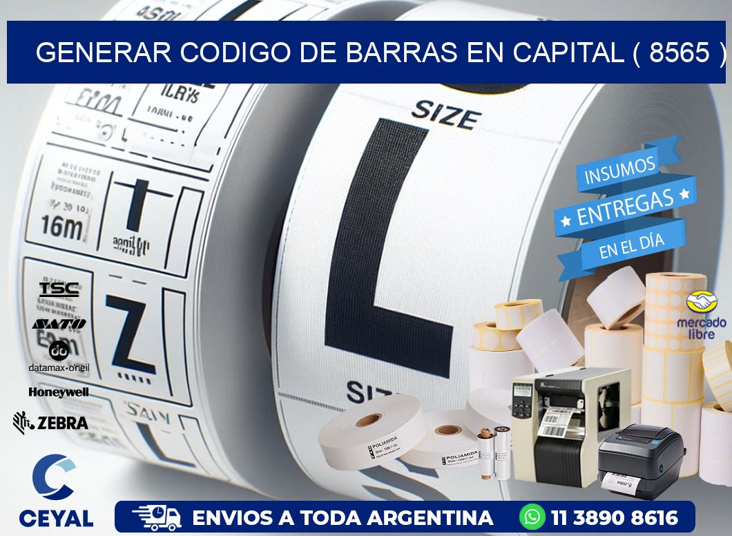 GENERAR CODIGO DE BARRAS EN CAPITAL ( 8565 )