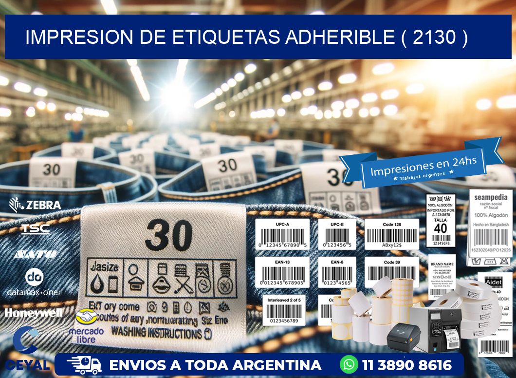 IMPRESION DE ETIQUETAS ADHERIBLE ( 2130 )