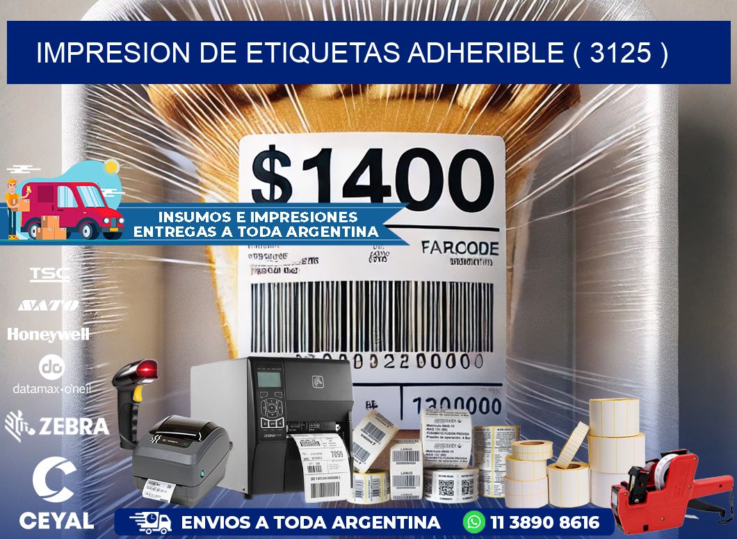 IMPRESION DE ETIQUETAS ADHERIBLE ( 3125 )
