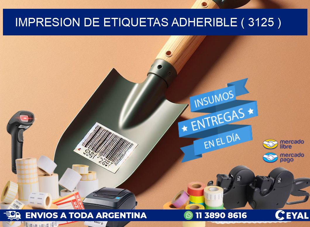IMPRESION DE ETIQUETAS ADHERIBLE ( 3125 )