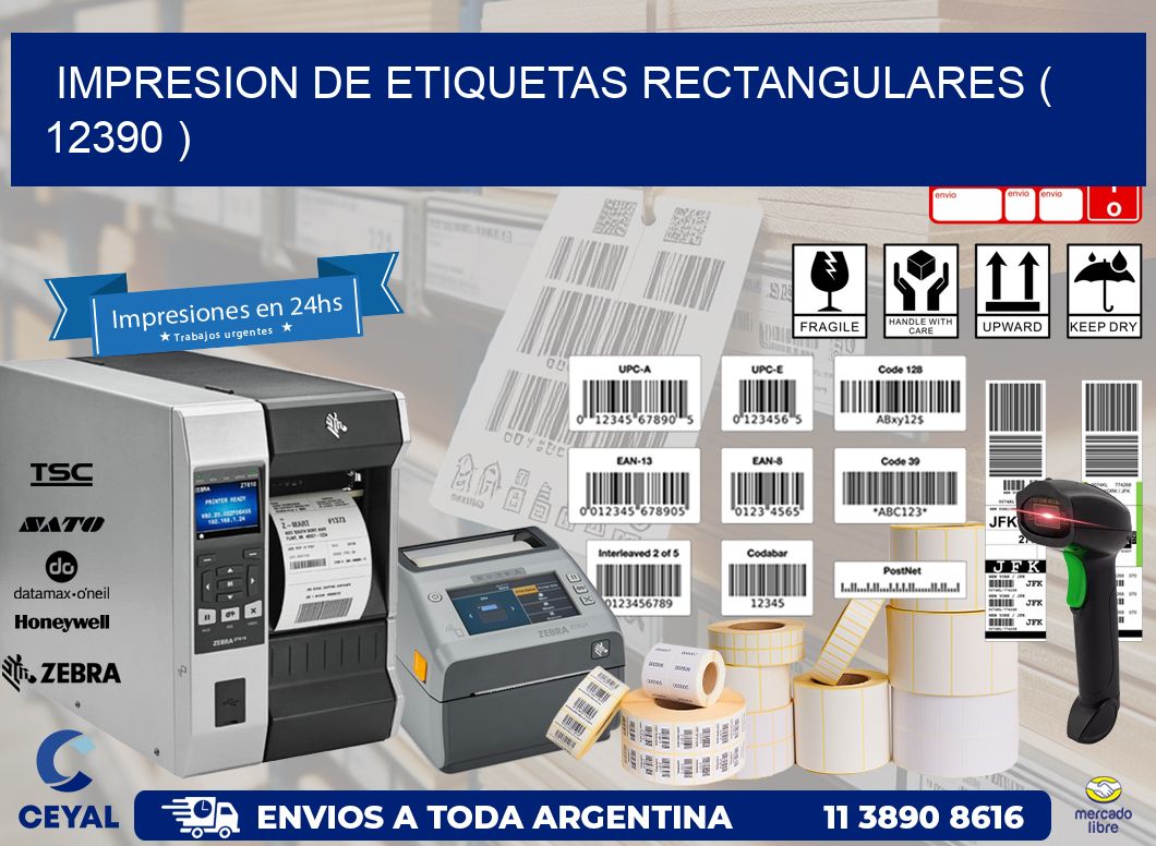 IMPRESION DE ETIQUETAS RECTANGULARES ( 12390 )