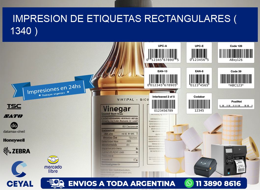 IMPRESION DE ETIQUETAS RECTANGULARES ( 1340 )