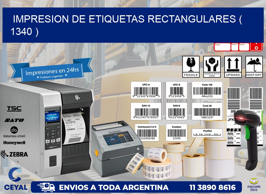 IMPRESION DE ETIQUETAS RECTANGULARES ( 1340 )