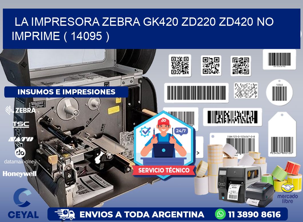 LA IMPRESORA ZEBRA GK420 ZD220 ZD420 NO IMPRIME ( 14095 )