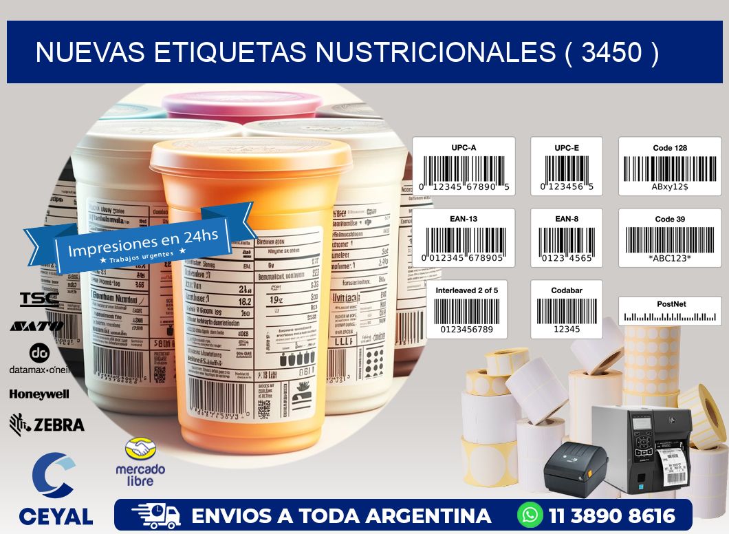 NUEVAS ETIQUETAS NUSTRICIONALES ( 3450 )