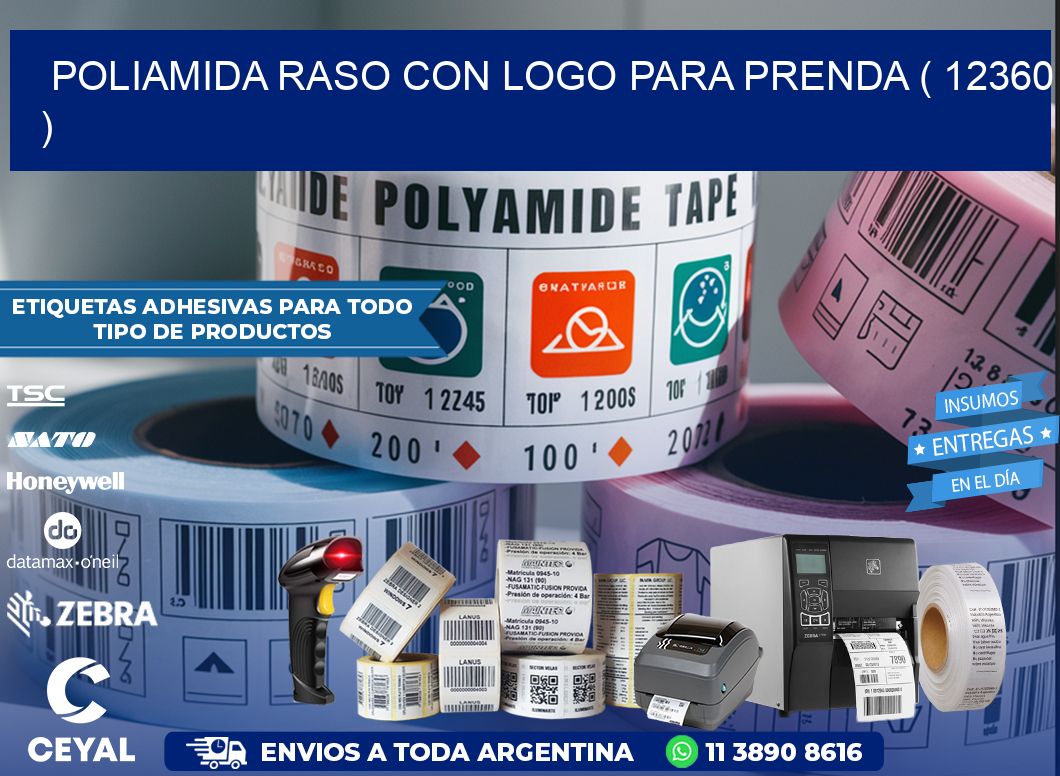 POLIAMIDA RASO CON LOGO PARA PRENDA ( 12360 )