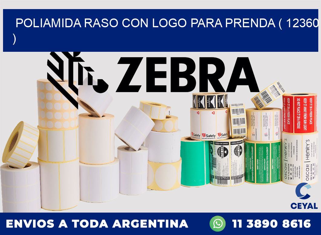 POLIAMIDA RASO CON LOGO PARA PRENDA ( 12360 )