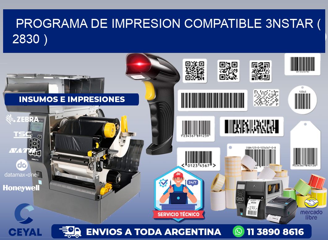 PROGRAMA DE IMPRESION COMPATIBLE 3NSTAR ( 2830 )