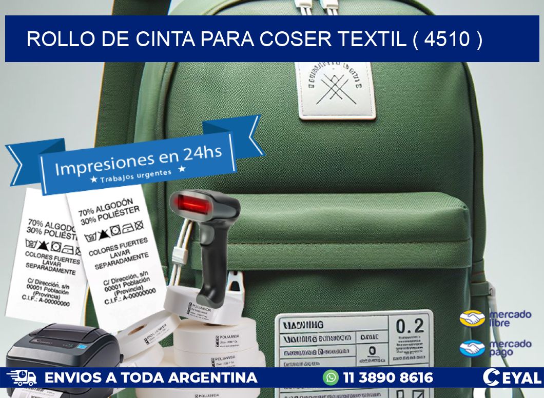 ROLLO DE CINTA PARA COSER TEXTIL ( 4510 )