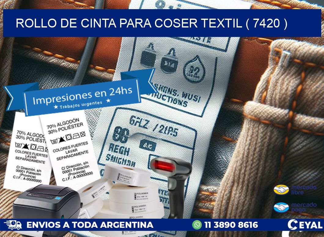 ROLLO DE CINTA PARA COSER TEXTIL ( 7420 )