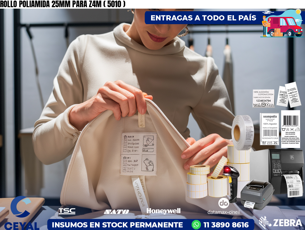 ROLLO POLIAMIDA 25MM PARA Z4M ( 5010 )
