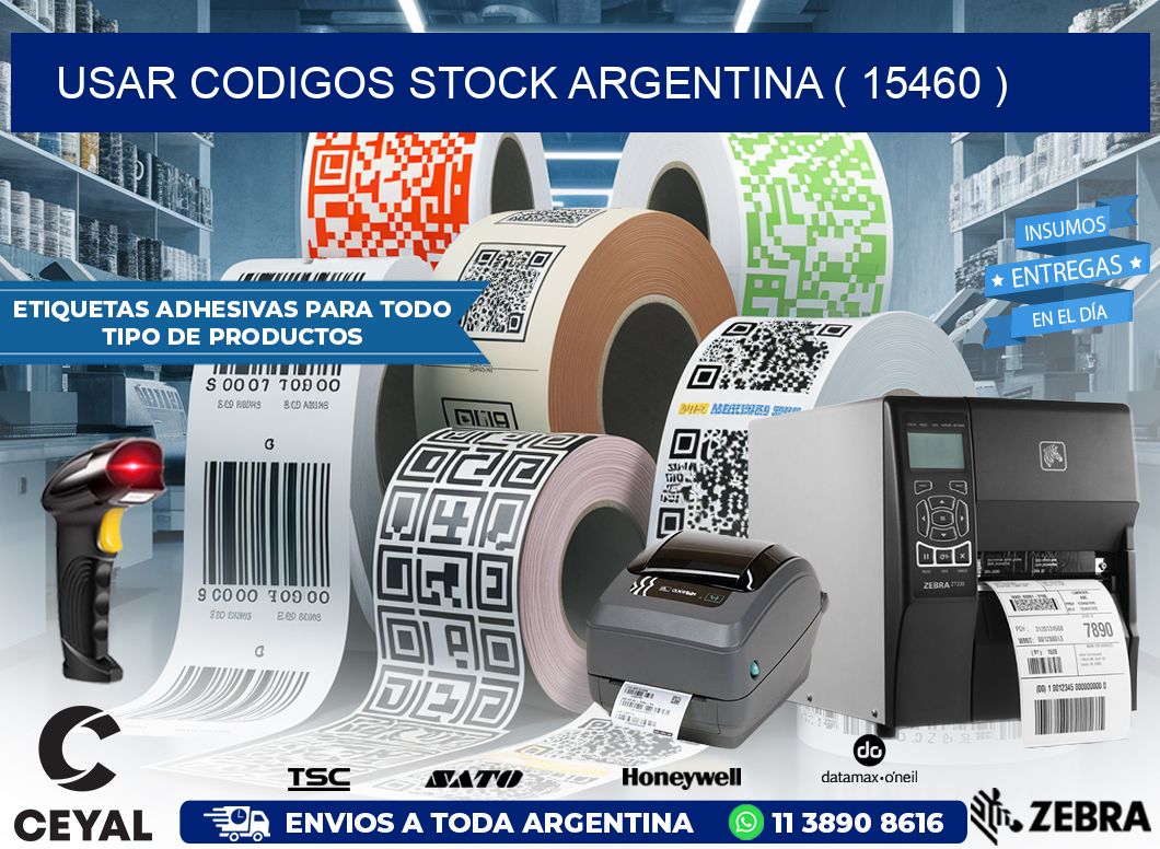 USAR CODIGOS STOCK ARGENTINA ( 15460 )