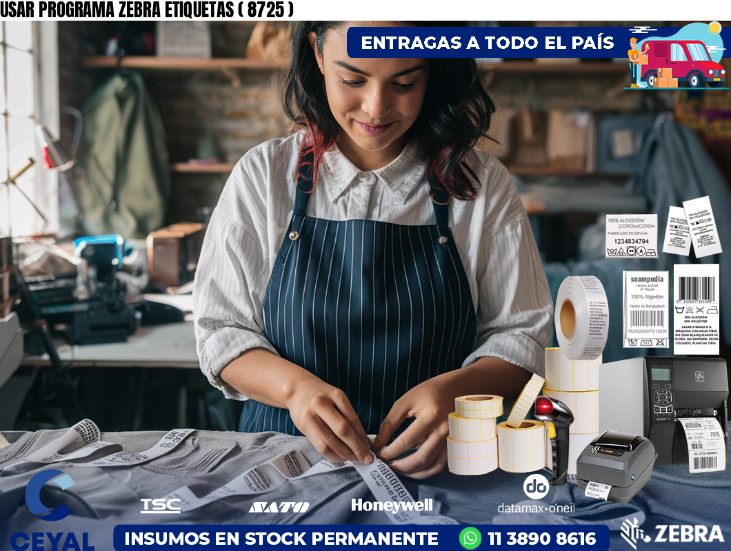 USAR PROGRAMA ZEBRA ETIQUETAS ( 8725 )